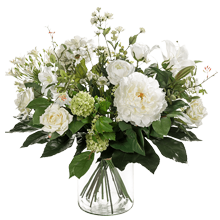 bouquet-fleurs-blanches-vase-transparent