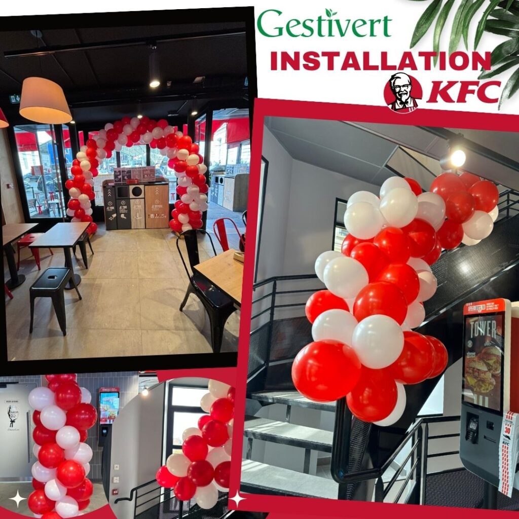 décoration de ballons chez KFC