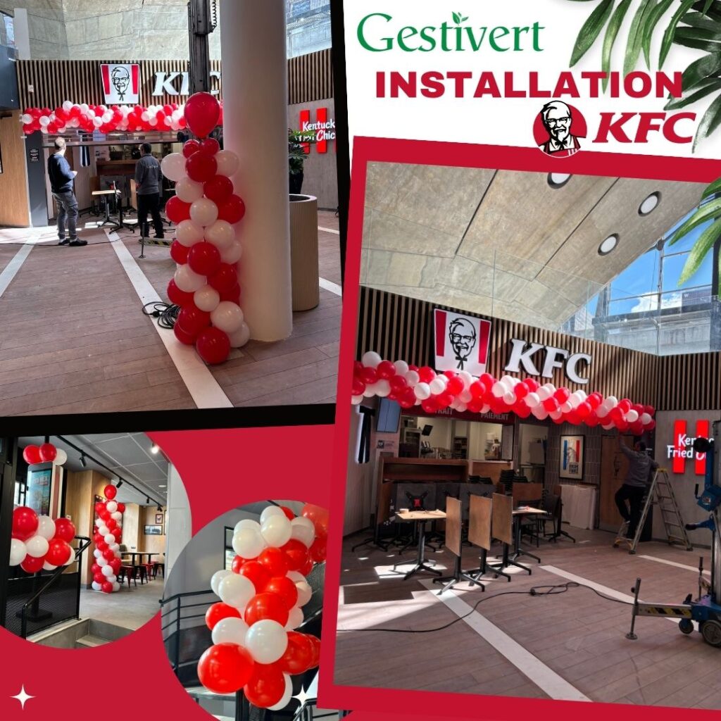 décoration de ballons chez KFC